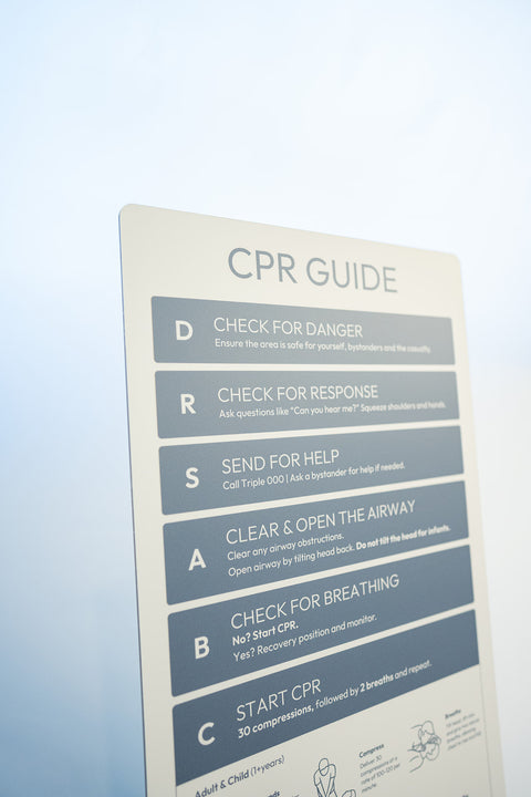 Stone Blue CPR Pool Sign