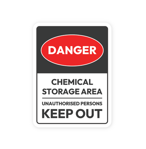 Weatherproof Danger - Chemical Storage Sign