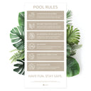 Dune Gold Pool Rules Sign