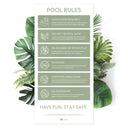 Moss Green Pool Rules Sign